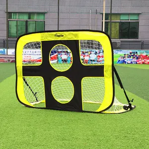 Rede de futebol sem nó para crianças, mini rede de futebol de poliéster com tamanho 120x80x80cm e rede de fibra de vidro para crianças