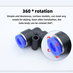 <span class=keywords><strong>PL</strong></span>-Serie Rohrverbindungen Kunststoff-Winkelstück Rohrverbinder 90° Winkelstück Schnellanschluss Pneumatik-Fitting - Product Image 6