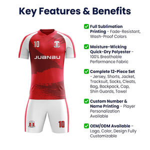 Maillot de football personnalisé brodé, séchage rapide, maille respirante, vente en gros de maillots de football brodés OEM - Product Image 3