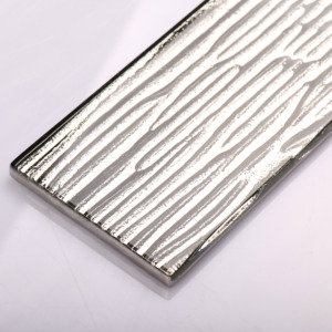 Bandes Vague Noir Longue Métro Paillettes Cristal <span class=keywords><strong>Ardoise</strong></span> Mosaïque Carreaux de Verre <span class=keywords><strong>Cuisine</strong></span> - Product Image 4