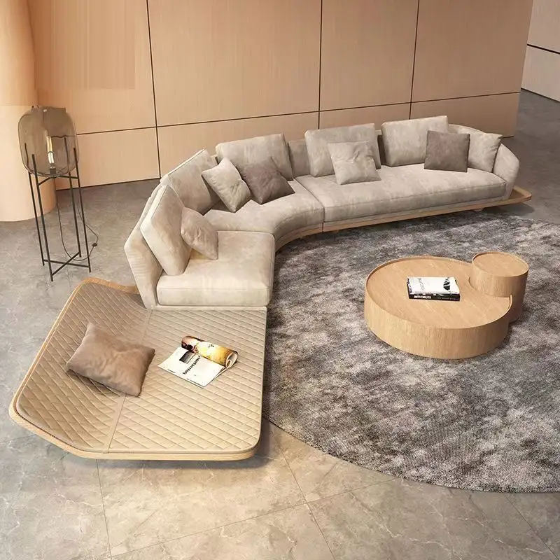 Итальянский набор диванов в минималистском стиле неправильной формы, мебель, роскошная платформа, шезлонг, угловой диван, набор