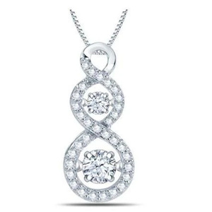 Collana con Ciondolo a Forma di Otto Cavo per Donne, Gioiello Semplice e Alla Moda - Product Image 1