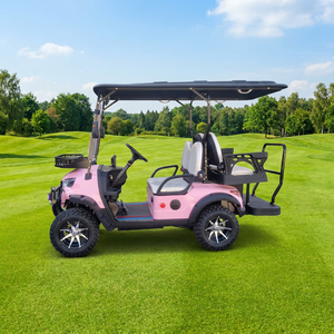 Voiture <span class=keywords><strong>de</strong></span> <span class=keywords><strong>golf</strong></span> électrique rose à 4 places avec accélération douce et luxueuse, feux combinés à LED pour les complexes hôteliers haut <span class=keywords><strong>de</strong></span> gamme et les terrains <span class=keywords><strong>de</strong></span> <span class=keywords><strong>golf</strong></span> - Product Image 4