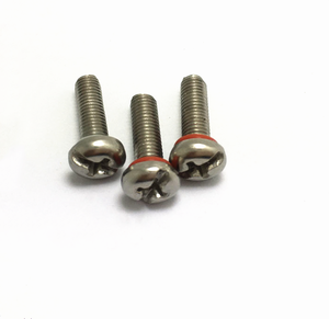 M2 M3 M4 Stainless Steel Self Sealing <b>Screws</b> with O-Rings Pan Phillips Head Metric 10mm Cap Diameter Class 8.8 Zinc Plated - Product Image 5