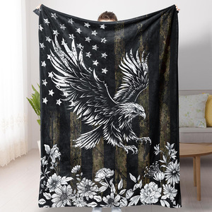 Trendy Print Flannel Throw Nap Flannel Blanket Throw Blanket Nap Blanket Super Soft Machine Washable for Home Office Nap - Product Image 2