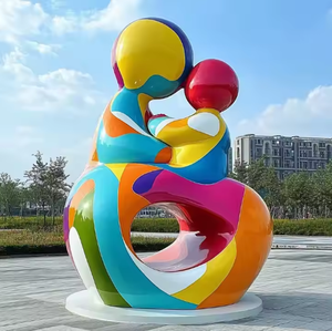 Paisaje de jardín al aire libre personalizado escultura de tamaño real de arte abstracto de fibra de vidrio - Product Image 5