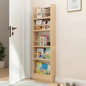 Étagère à livres haute <span class=keywords><strong>et</strong></span> étroite à placer derrière la porte, bibliothèque sur pied pour économiser de l'espace, rangement mural pour chambre à coucher - Product Image 2