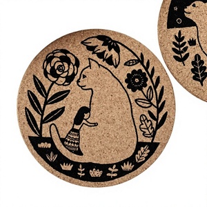 Wholesale Handmade MDF and Resin Square <b>Coaster</b> Set Custom Design Eco Friendly Food Grade 100mm Diameter <b>Table</b> <b>Coasters</b> - Product Image 1