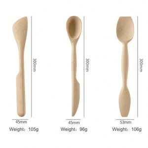 Spatules et cuillères en silicone antiadhésives personnalisées (3 pièces) pour mélanger, pétrir et préparer les plats – Ustensiles de cuisine essentiels - Product Image 3