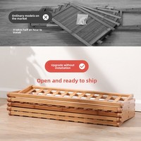 Meuble à chaussures pliable multicouche en bambou, sans installation, pour salon, étagère de rangement domestique