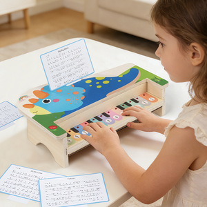 Piano en bois pour enfants personnalisé avec lumière LED, <span class=keywords><strong>instruments</strong></span> de musique, <span class=keywords><strong>xylophone</strong></span>, jeu éducatif, jouets musicaux pour garçons et filles - Product Image 3