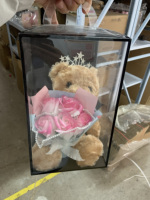 Anpassbare Teddybär Seife Blume Hochzeits strauß Geschenk box Kawaii Plüsch tier für Weihnachten Chinesisches Neujahr 100% natürlich