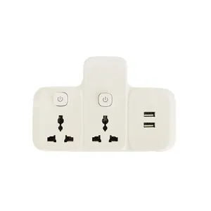 3 Way Universal Power Strip Adapter Converter Extension Socket Panel Travel Converter With 2 USB Port