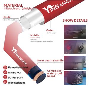 Pompa udara kustom tahan lama nilon PVC pompa iklan luar ruangan kualitas tinggi gapura tiup raksasa dan layar lengkungan - Product Image 5