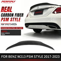 Perfiply Body Kit PSM Style Spoiler Wing Bagasi Belakang Serat Karbon Kering untuk Mercedes-Benz E-Class W213 E260 E300 E200 Upgrade Kit