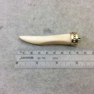 จี้รูปงาช้างทองแดงทำมือสั่งทำพิเศษ ประดับเพชร สำหรับทำเครื่องประดับสไตล์โบฮีเมียน ชนเผ่า  แกะสลักขัดเงา พร้อมสำหรับงานปาร์ตี้ - Product Image 2