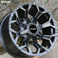 Jantes de voiture en aluminium monobloc EVOR forgées en Chine, pour tout-terrain, 16, 17, 18, 20, 22 pouces, couleur noir et argent