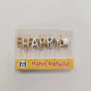 Manufacturer gold happy birthday candle