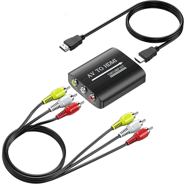 High Quality Av to hdmi Adapter and Rca Av to hdmi hd Converter Adapter, Av2hdmi Converter Support 1080p for Monitor