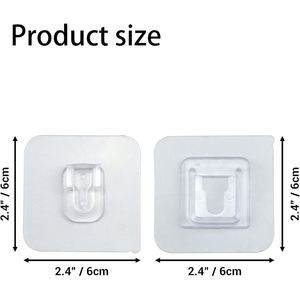 Ganchos Adhesivos Transparentes de PVC Multifuncionales, de Una Sola Capa, Resistentes al Agua, Removibles, para Colgar en la Pared de la Cocina, para Herramientas - Product Image 2