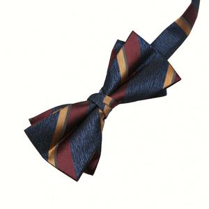 เนคไทโบว์สำหรับเจ้าบ่าว สีแดงไวน์ สีกาแฟ สำหรับงานแต่งงาน เหมาะสำหรับเพื่อนเจ้าบ่าว เสื้อเชิ้ตสูทแต่งงาน เนคไทโบว์สำหรับผู้ชาย - Product Image 5