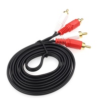 Câble Aux plaqué or 2 RCA mâle à mâle Double Composite Audio stéréo câble AV cordon pour DVD TV magnétoscope connecteur d'ordinateur portable