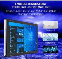 10.1 12.1 15 17 19 İnç Endüstriyel Panel PC Intel Celeron I3 I5 I7 Fansız Dokunmatik Ekranlı Gömülü Bilgisayar RS232 RS485 COM Portları