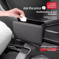 Poubelle de voiture, boîte de rangement pour porte, sac de rangement suspendu au dossier du siège, pliable, grande capacité, accessoires intérieurs automobiles portables