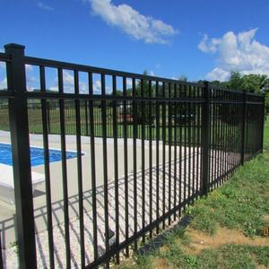 Valla de jardín de estilo australiano negro Valla de puertas de seguridad de acero comercial Postes de acero al carbono Esgrima de piquete América - Product Image 1