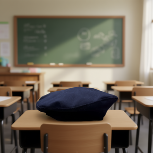 Boina Escolar para Uniforme, Accesorio Unisex para Niños, de Poliéster y Fieltro Tejido, Modelo Genérico - Product Image 2