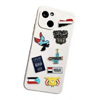 Gran Stock de Pegatinas Metálicas para Teléfonos Móviles con Diseños Grabados y Grabado UV, Venta Caliente en Arabia, Yemen City