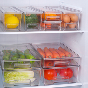 Kitchen Freezer Clear Plastic Food Refrigerator Organizer Fridge For Drinks