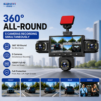 Cámara para Tablero de 5 Canales 4K, Grabadora de Vehículos con Visión de 360 Grados, Visión Nocturna y Monitoreo de Estacionamiento para la Seguridad del Automóvil
