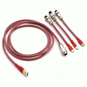 Vendita calda da 1 a 3 1.5 + 0.1M GX16 Aviator, Mini 5P, Micro tipo C connettori USB tastiera meccanica cavo aviatore - Product Image 3