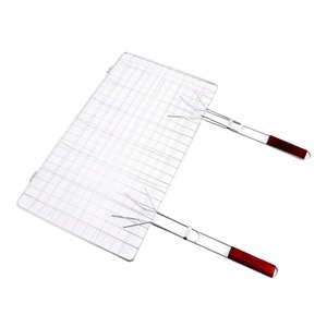 Bán buôn Chất Lượng Cao Gấp Đôi Xử Lý BBQ Nướng Dây Lưới BBQ Nướng Giỏ - Product Image 1