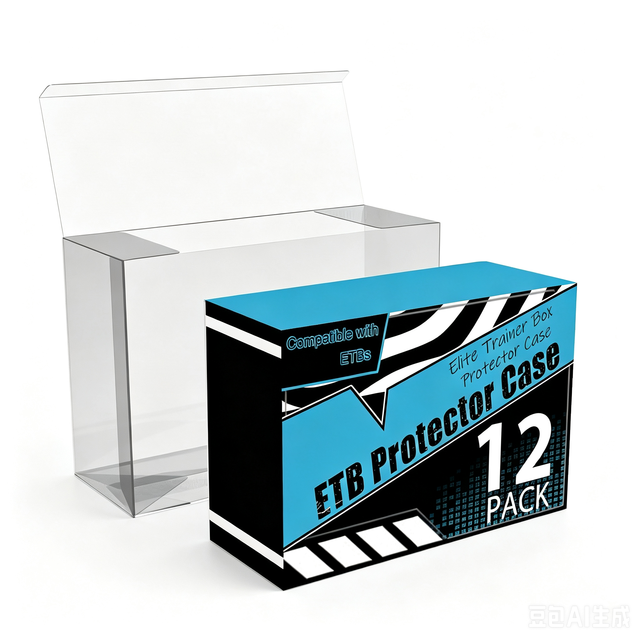 Customizable Sturdy Glued Seamless PET Protector Box Pre-Film Anti-Scratch Card Container for TCG Hobby Collector Collection
