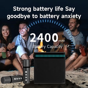 Prix d'usine OEM, karaoké portable sans fil en plastique, LED monochrome, sortie audio 10W, 2000mAh, étanche IPX4 - Product Image 3