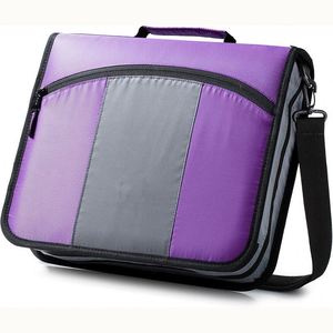 Free Sample BSCI 2 Inch O-<b>Rings</b> Padded Pocket Universal Zipper <b>Binder</b> 400 Page Capacity Comes Removable Shoulder Strap Polyester - Product Image 5