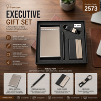 Ensemble cadeau professionnel intelligent quatre-en-un, carnet A5, stylo à bille magnétique, porte-cartes, porte-clés en similicuir, cadeaux personnalisés avec logo