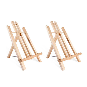 Petit chevalet d'exposition en bois pliable pour l'<span class=keywords><strong>art</strong></span>, l'artisanat, les mariages et les événements, avec logo gravé personnalisé, service OEM - Product Image 3