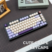 XVX Keycaps Jeu Violet Raisins Profil Dye-Sub PBT Keycap Set 143-Key Jeu Clavier Accessoire