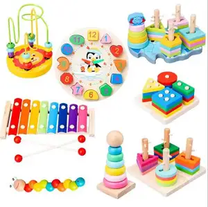 Оптовая продажа, детские развивающие игрушки, набор из 8 предметов, игрушки Монтессори для детского сада