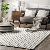 Tapis en fausse fourrure de lapin moelleuse, fabriqué à la machine, luxueux, antidérapant, adapté aux animaux domestiques, lavable, couleurs et tailles personnalisables pour la chambre à coucher
