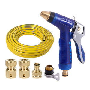 Pistola de Agua a Presión con Cabezal de Latón y Flujo Ajustable, Mango de Aleación de Zinc, Herramienta para Riego de Jardín y Lavado de Autos - Product Image 3