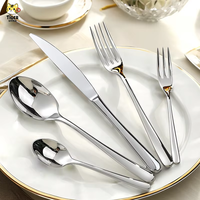 Ensemble de couverts haut de gamme en acier inoxydable 304, couteau, fourchette, cuillère, pour hôtel et restaurant