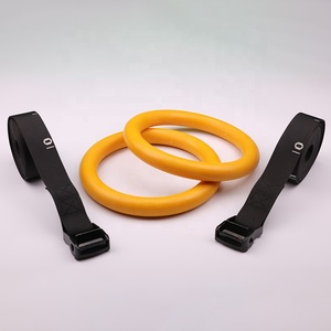 POWERMAN FITNESS Bagues en bois de bouleau/pin de qualité commerciale, lot de <span class=keywords><strong>deux</strong></span> avec suspension <span class=keywords><strong>à</strong></span> boucle - Product Image 4