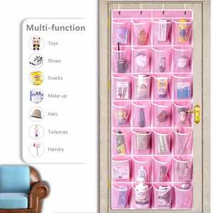 28-Pockets Foldable PVC Mesh Fabric Over Door <b>Shoe</b> Rack Large Size Hanging <b>Shoe</b> Organizer with <b>Shoe</b> Rack Holder - Product Image 2