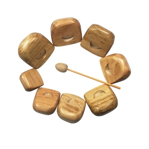 Wholesale 8pcs Multi-Size Wooden Temple Blocks 8-Tone Scale Wood Block Percussion Instrument For School Orff <b>Music</b> Teaching - Product Image 4
