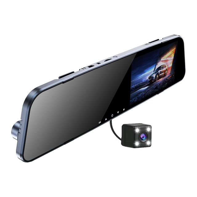 Hot 4.5-inch Night Vision Dual Lens Car Dvr Driving Recorder with Rearview Mirror 1080P High-definition Car Dash Cam