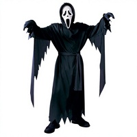 Costume d'horreur unisexe pour adulte Halloween, couteau de meurtre effrayant avec étiquette de col en polyester
